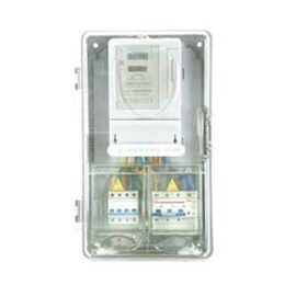 Single phase electrical plastic meter box with transparent PC cover and ABS base